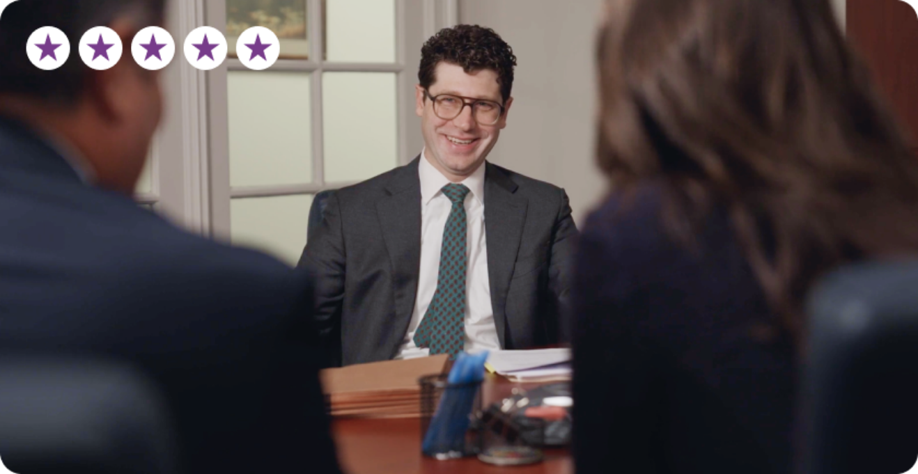 Man smiling in an office